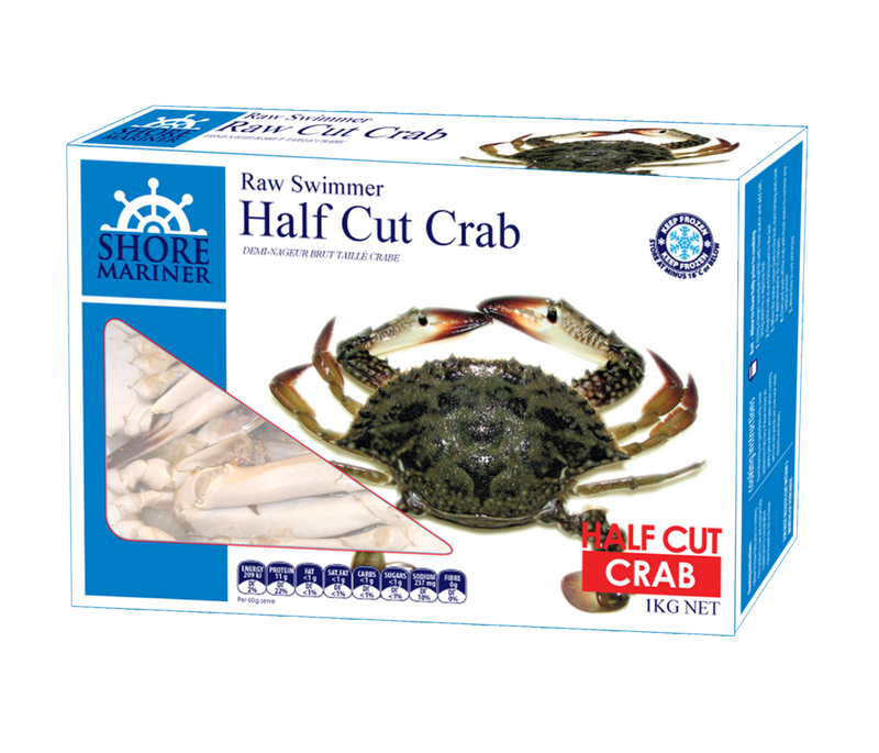 SM Raw Swimming Half Cut Crab 2L 1KG